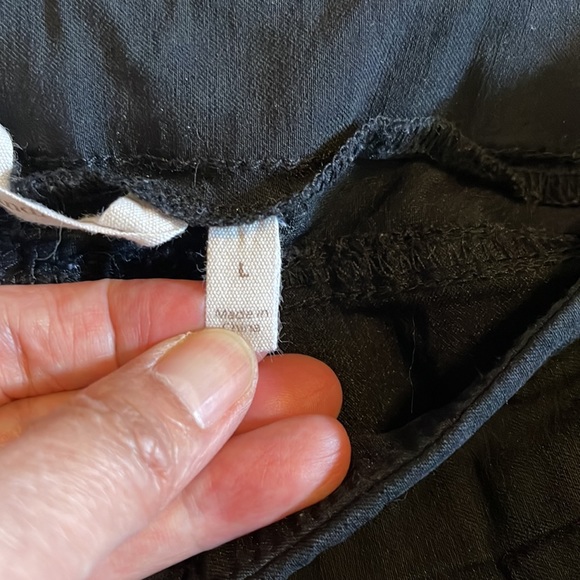 Soft Surroundings Super Stretch Ankle Pants Black High Rise Pull On Easy Pant-L - Picture 8 of 9